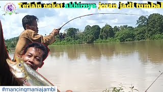 ADUH PATAH‼️ Casting ikan lais tembiring/sengarat•mancing di sungai Batanghari Jambi