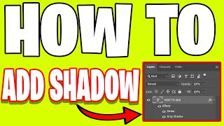 How to add shadow in Adobe Photoshop for Beginners (Quick & Easy)