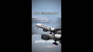 How much pilots make:American Airlines P1#aviation#plane#shorts#viral#fyp#foryoupage#avgeek#edit