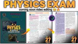 Physics Paper Coming Soon Video Editing In Alight Motion |HSC Board Exam Coming Soon Editing |#viral