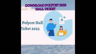 POLYCET Exam Hall Ticket download #youtubeshorts