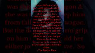 Dance with the Devil Poem - by The Blonde Poet