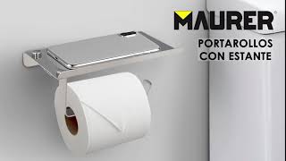 🧻 Portarrollos con Estante Autoadhesivo MAURER 🚽