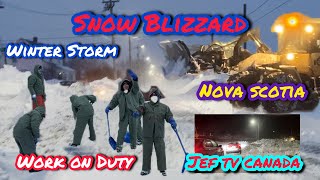 “Snow Blizzard”Got Stuck in the middle of road | winter Storm|Nova Scotia|Buhay Canada|Jef tv Canada