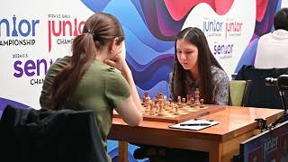 FM Rose Atwell calculating at the board US Girls' Junior 2024