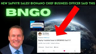 BNGO's Rich Shippy says Saphyr installs are GROWING fast! BNGO's latest customer! bngo stock update