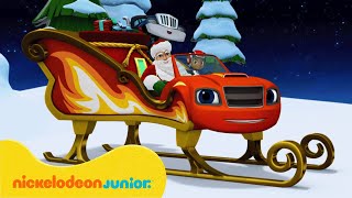 Blaze et les Monster Machines | Blaze et AJ rencontrent le Père Noël ! 🎅 | Nickelodeon Jr. France