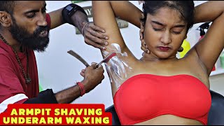 Armpit Shaving & Unwanted Hair Removal | Head & Body Massage | Chiropractic Cracks | Razor ASMR