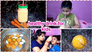 Summer healthy drink for kids||carrot badam health drink for kids||rohini's kitchen and vlogs