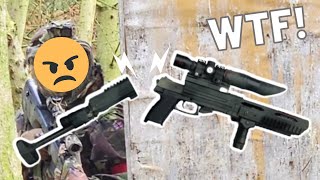 Salty Airsoft Sniper BREAKS Gun In Half! (TM MK23 Carbine JG Scorpion VZ61 Gameplay)