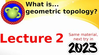 Daniel Tubbenhauer: Lecture geometric topology 2023; lecture 2.