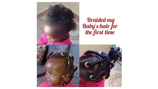 Simple and protective hairstyle for toddler's with short hair.