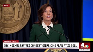 NYC will revive congestion pricing plan with lowered $9 toll, Gov. Hochul announces | NBC New York