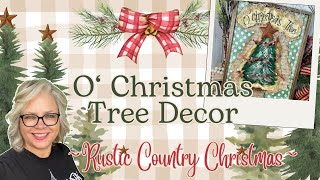 🎄 O' CHRISTMAS TREE  Decor || Hand Painting and Hand Lettering || Country Christmas 2023