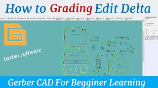 How to Grading Edit Delta Option Gerber CAD software for Beginner Bangla Tutorial.