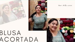 Como tejer vueltas acortadas a crochet,blusa fácil y fresca 🥰🤗👉🔔👍🥰