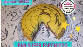 PAN SUPER ESPONJOSO MARMOLEADO facíl /Vanessa y su dulce sabor