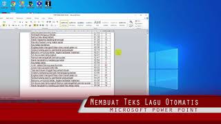 MEMBUAT TEKS LAGU BERJALAN OTOMATIS DI POWER POINT