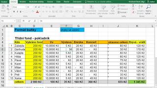 Videonávod Excel 03 formát buňky úkol3