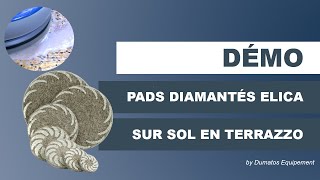 Polissage sol en Terrazzo avec pads diamantés - DUMATOS EQUIPEMENT