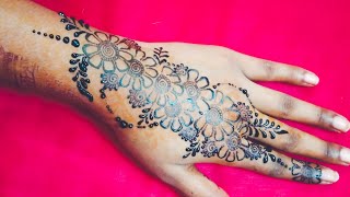 stylish back hand mehndi design #mehndi #easymehndidesign #bridalmehndi