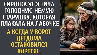 Сиротка угостила немую старушку, плакавшую на лавочке… А когда у ворот детдома остановился корт