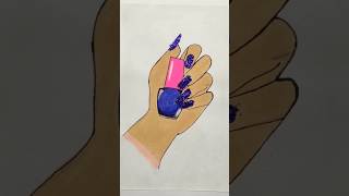 little girl 👩 hand 💅 nail polish 💜 satisfying #art #trending #viral #satisfying #cute #shorts