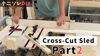 "Part2"Making a cross-cut sled with a removable extension fence.