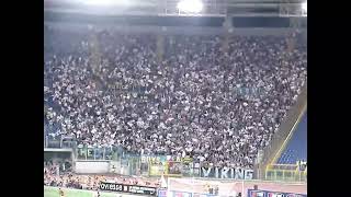 Roma - Inter 2007/2008 coppa Italia - ultras Inter in trasferta - panoramica settore ospiti