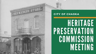 Chaska Heritage Preservation Commission Meeting 6.6.23