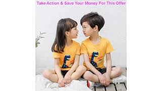 Best NEW Children Cartoon Fashion Summer Kids Round Neck T-shirt  Short Sleeve Boys  Girls Print Co