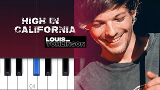 Louis Tomlinson - High In California | Piano Tutorial