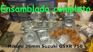 Carburadores Mikuni 36mm para Suzuki GSXR 750. Ensamblaje completo.