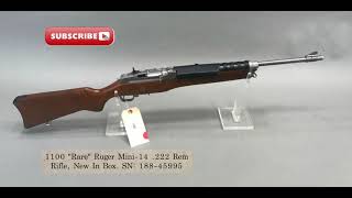 1100 Ruger Mini-14 .222 Remington Rifle, RARE New in Box [October 18, 2024]