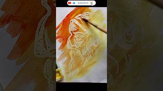 easy Rabindranath tagore drawing with oil pastel and water colour ||  #art #short #shorts #creative