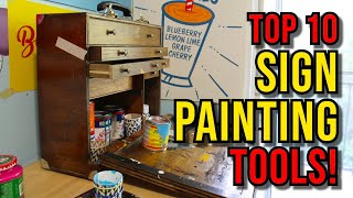 top 10 things every SIGN PAINTER needs in their box | TIPS & TRICKS | sign painting and signwriting.