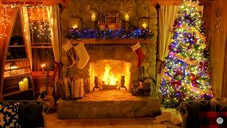 Christmas Fireplace Relaxing Background 1hr long