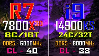 RYZEN 7 78003XD vs INTEL i9 14900KS || PC GAMES TEST ||