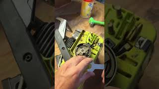 Poulan Chainsaw EASY clutch removal just grinder wrench left handed thread,I misspoke in the video