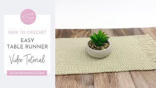 Easy Crochet Table Runner - A Modern Crochet Runner Table | Beautiful Crochet Runner for Table