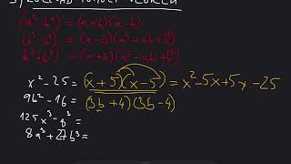 08 Rozklad mnohočlenů na součin - pomocí vzorců