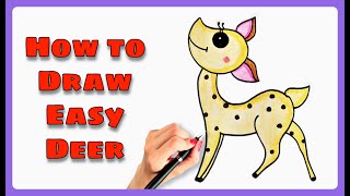 Easy Drawing of  Deer  | Animal Drawing | #drawingwithdidi #deer