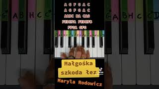 Małgośka szkoda łez - Maryla Rodowicz, piano tutorial #pianotutorial #pianino #piano