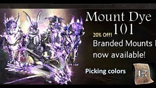 Branded Mount Dye 101 - not a preview - let's pick colors