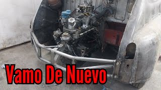 Poniendo el motor del Fiat 600 + Caja + Carburador Brosol