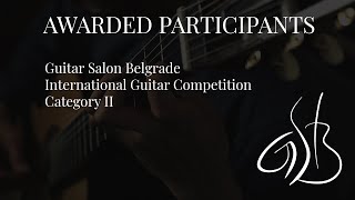 Guitar Salon Belgrade International Guitar Competition 2020 Category II Awarded participants