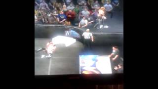 Wwe 13 how to get into the crowed