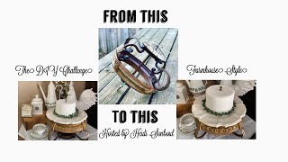 Farmhouse Shabby Chic Cake Stand DIY | Farmhouse Cake Stand Tutorial| Trash to Treasure Cake Stand|