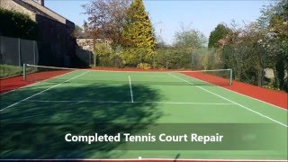 Repairing Cracked Hard Tennis Court Surface Clitheroe