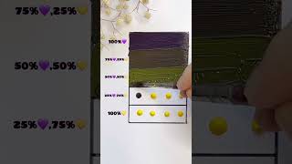 Color Mixing for Beginners: Purple + yellow =? 💜+💛=? #shorts #short #colormixing